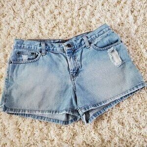 AMERICAN EAGLE Distressed Denim Shorts